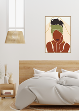 Carica l&#39;immagine nel visualizzatore di Gallery, Black Woman Wall Art - ABENA