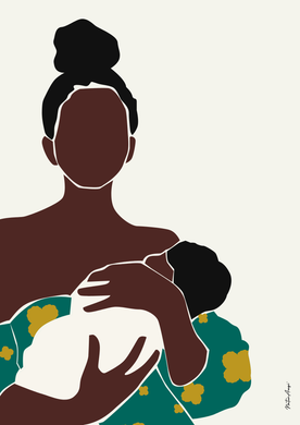 Black Family Wall Art - NEW BORN