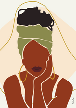 Carica l&#39;immagine nel visualizzatore di Gallery, Black Woman Wall Art - ABENA