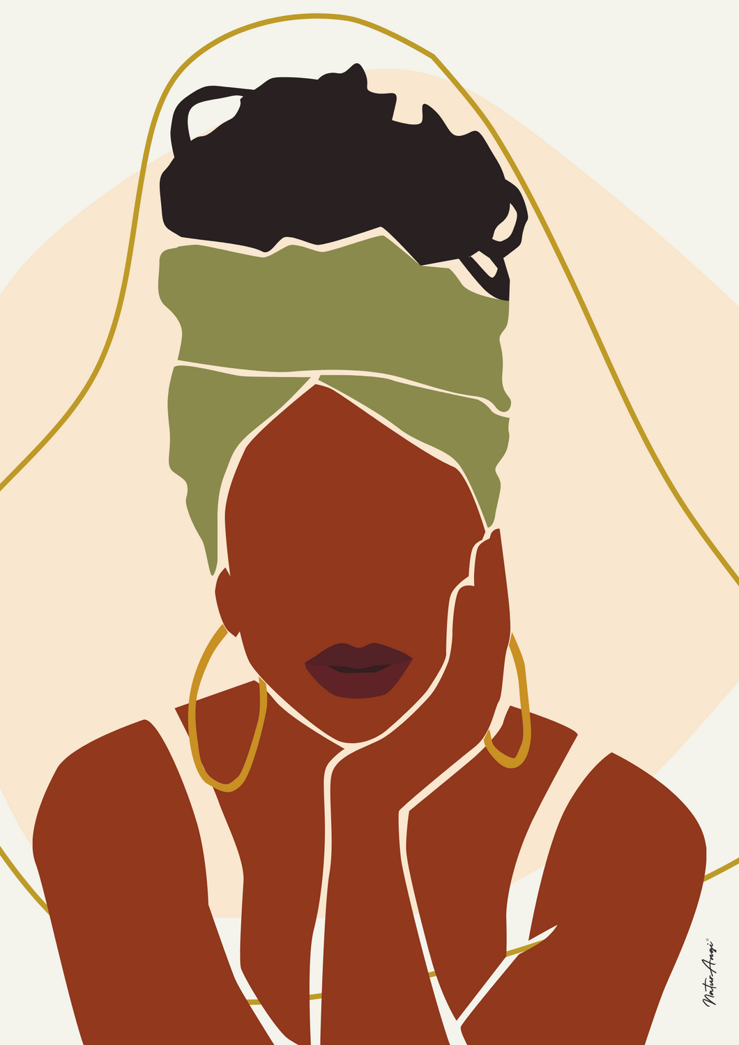 Black Woman Wall Art - ABENA