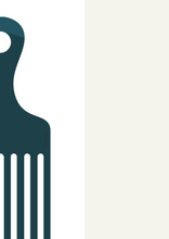 Carica l&#39;immagine nel visualizzatore di Gallery, Afro Pick Wall Art - HALF SINGLE